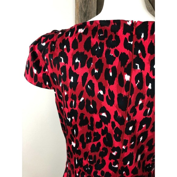 french connection Animal Print Cap Sleeve Sheath 8 - Picture 7 of 8